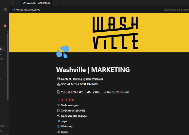 Washville game dashboard