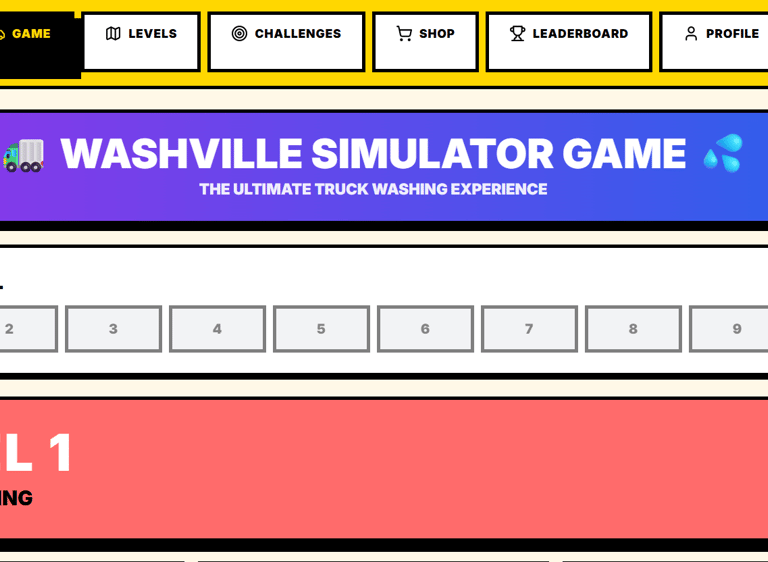 Washville game interface